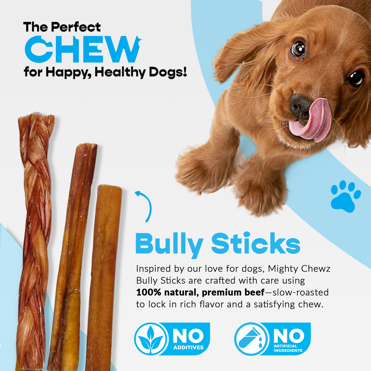 6" Thick Braided 150 ct. Bully Sticks ($3.34 ea.)