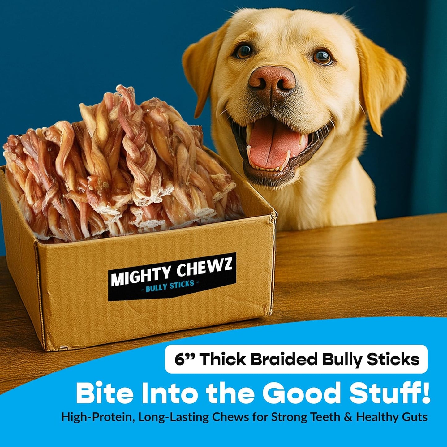 6" Thick Braided 150 ct. Bully Sticks ($3.34 ea.)