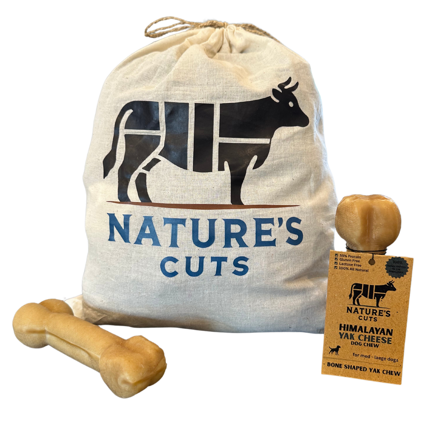 Bone Shaped Yak Cheese (25 Pack) with Individual UPC Tag