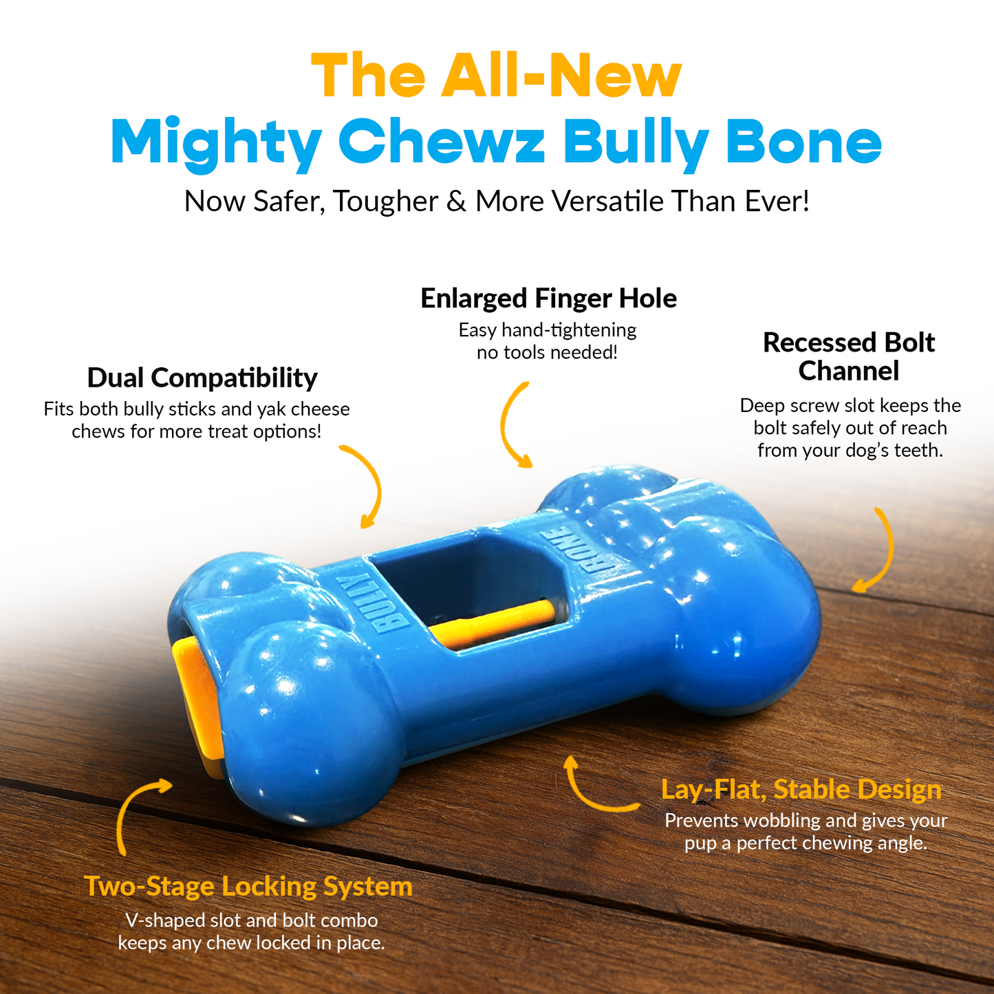 4 Pack XL Yak Cheese - UPGRADED Bully Bone Included