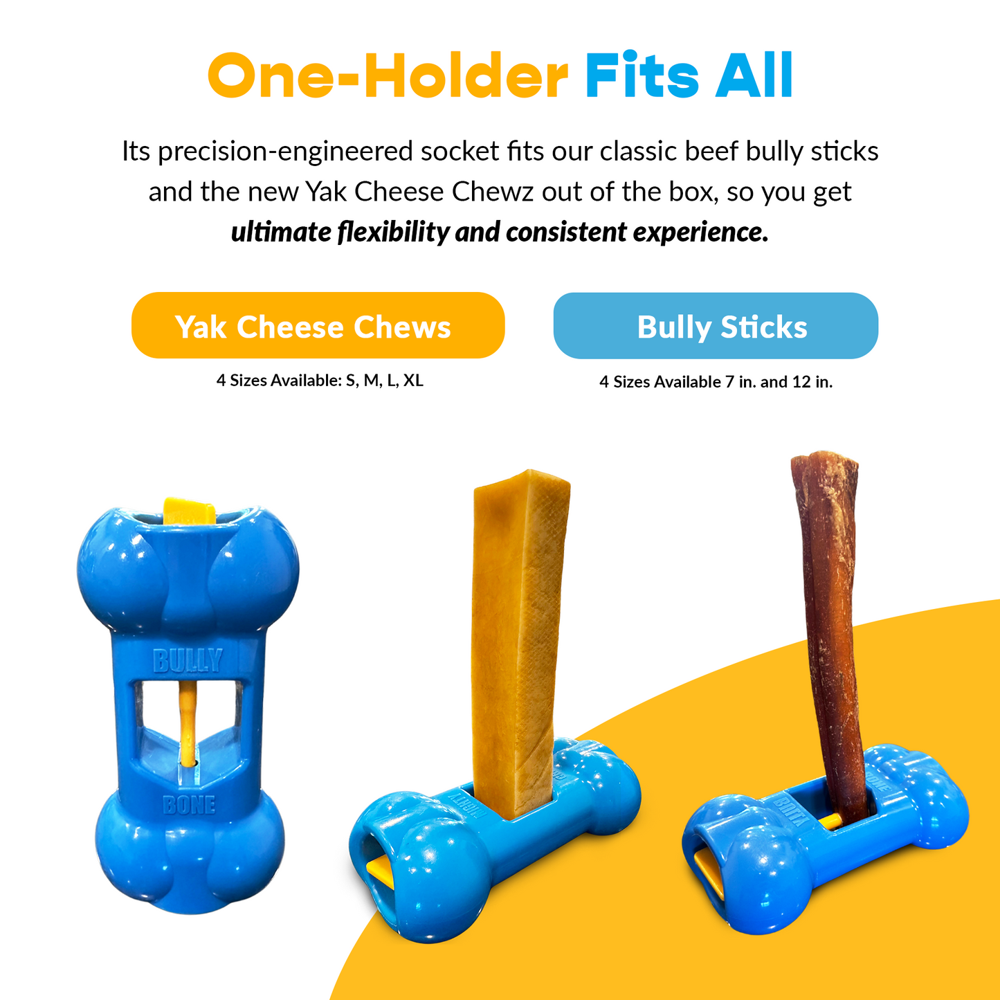4 Pack XL Yak Cheese - UPGRADED Bully Bone Included