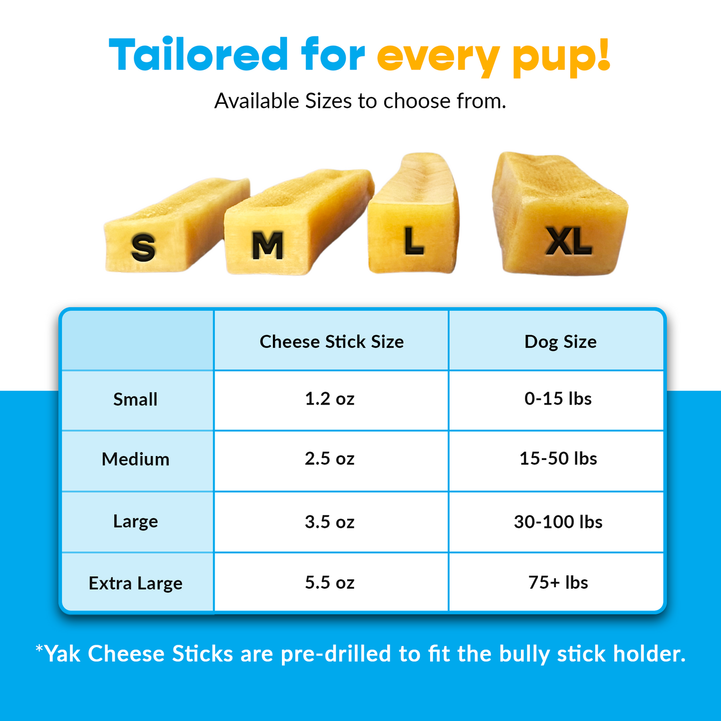 4 Pack Medium Yak Cheese - UPGRADED Bully Bone Included