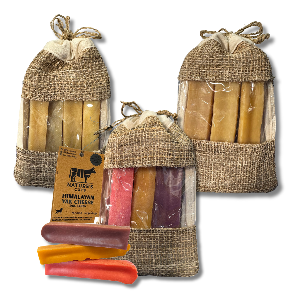 Yak Cheese in Hand Woven Bags
