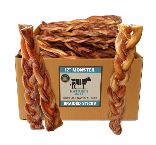 12" MONSTER Braided Bulk Bully Sticks