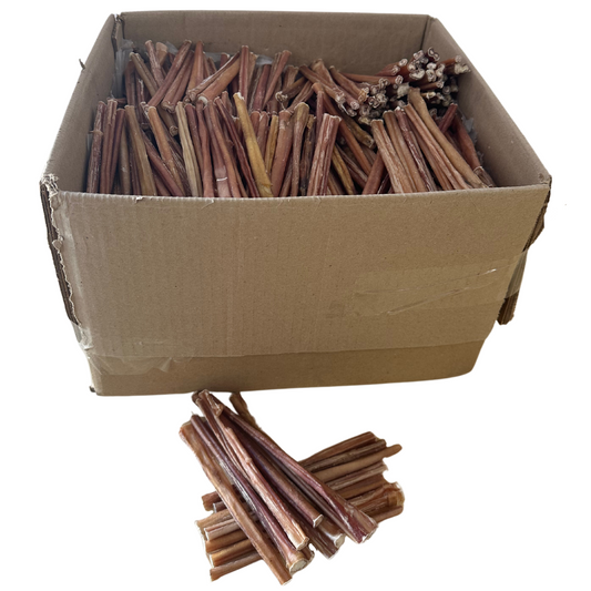 6-7" Very Thin Bully Sticks - 22lb box (~1000ct or $0.32 ea)