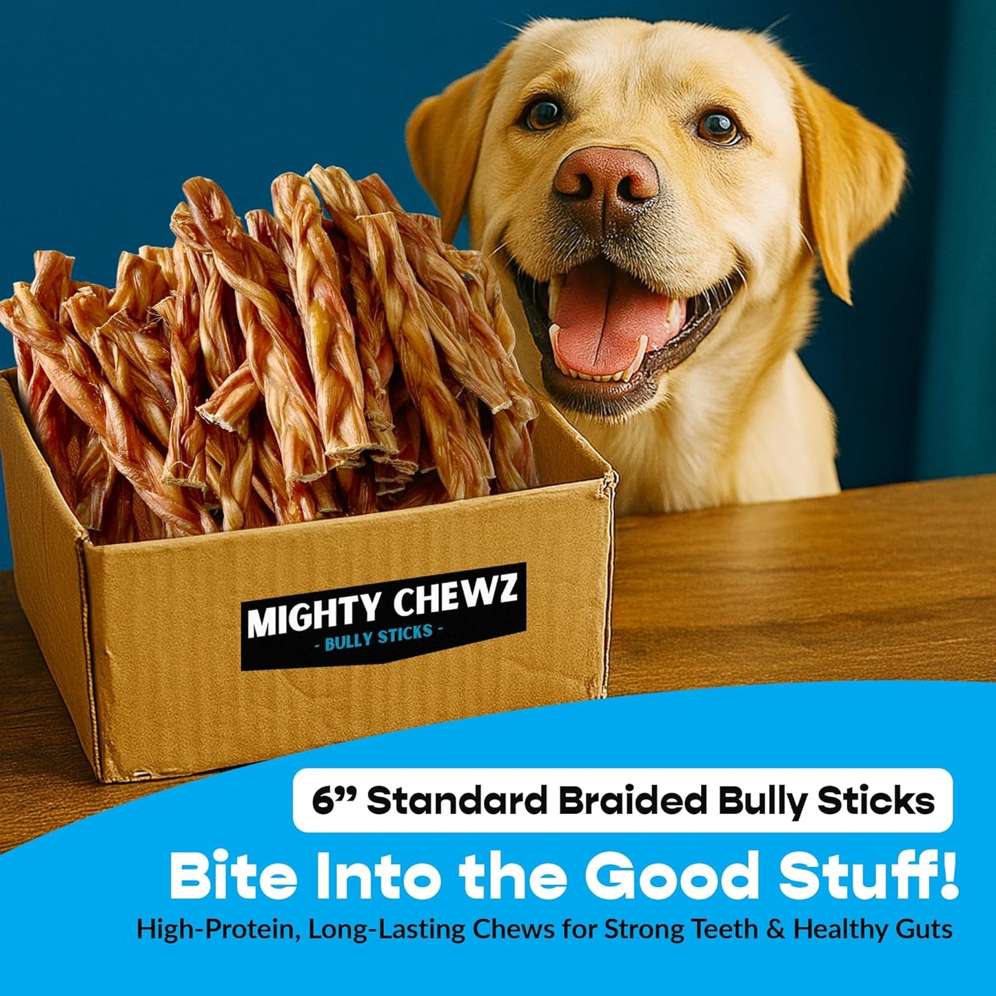 6" Standard 200 ct. Braided Bully Sticks ($1.85 ea.)