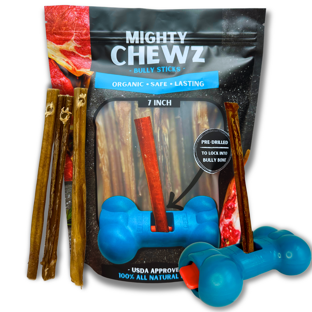 Mighty Chewz Bully Sticks. Home of the Bully Bone