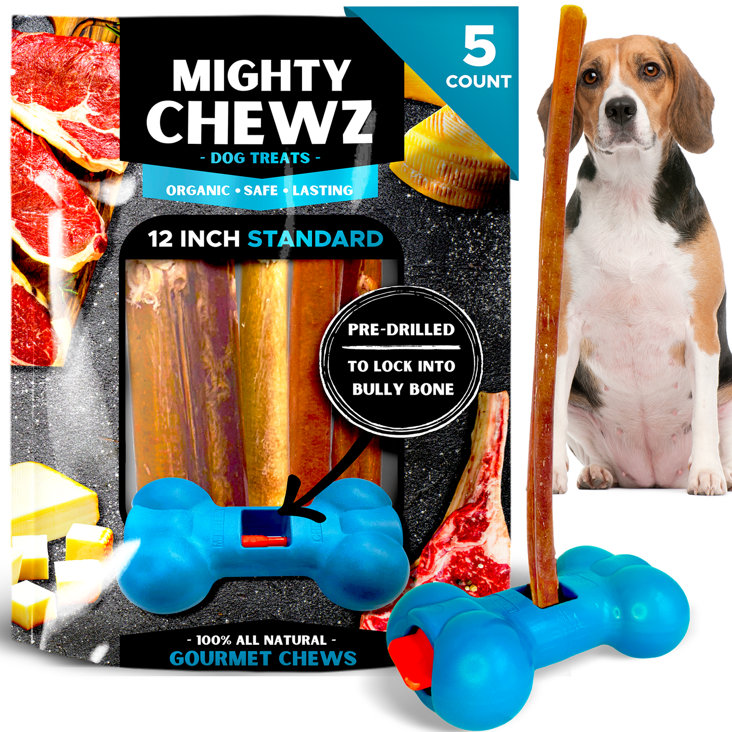 12" Standard Bully Sticks - Bully Bone Included