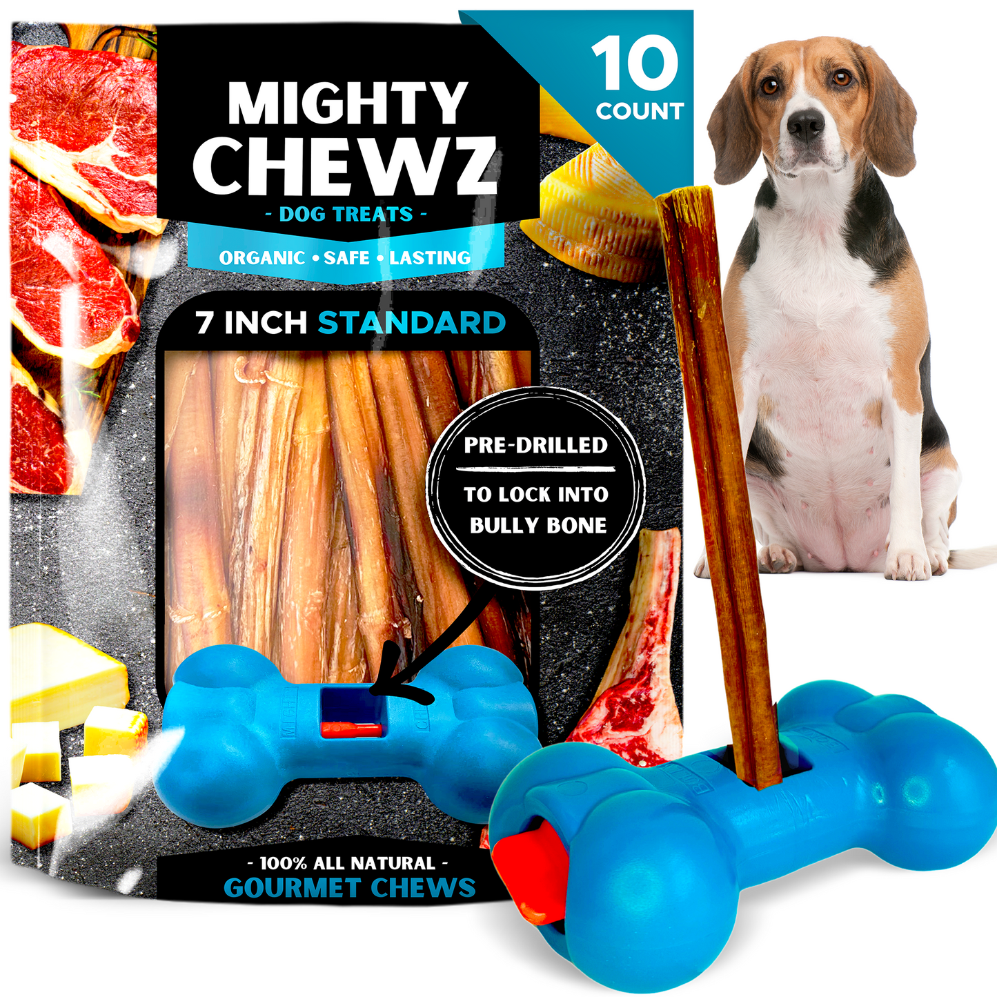 7" Standard Bully Sticks - Bully Bone Included