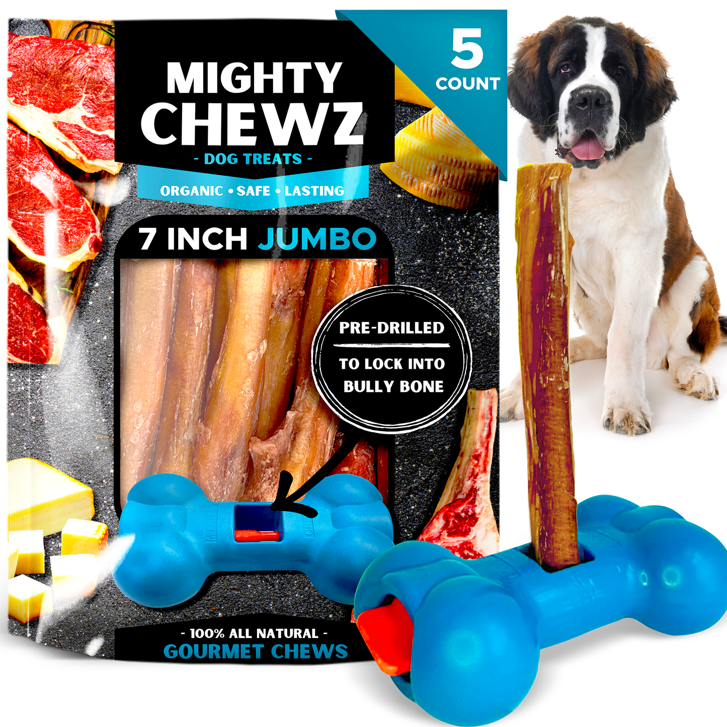 7" Jumbo Bully Sticks - Bully Bone Included