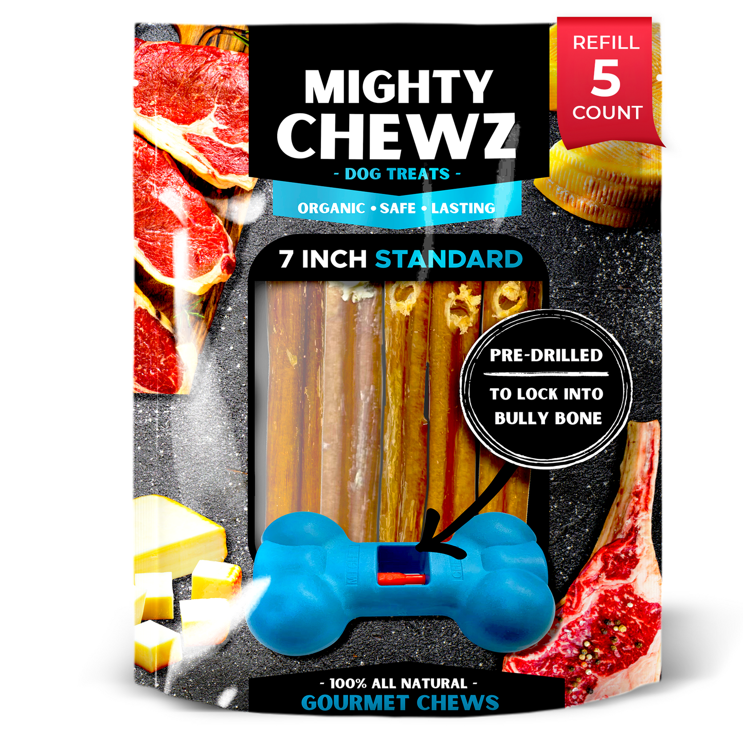 7" Standard Bully Sticks - Refill Pack