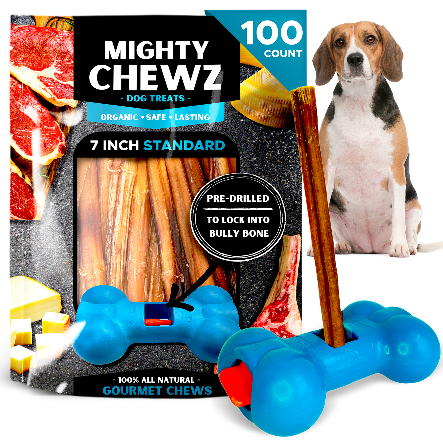 7" Standard Bully Sticks - Bully Bone Included