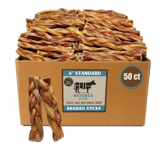 6" Standard Braided Bully Sticks