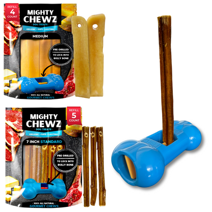 Yak Cheese and Bully Stick Medium Combo Pack with Holder
