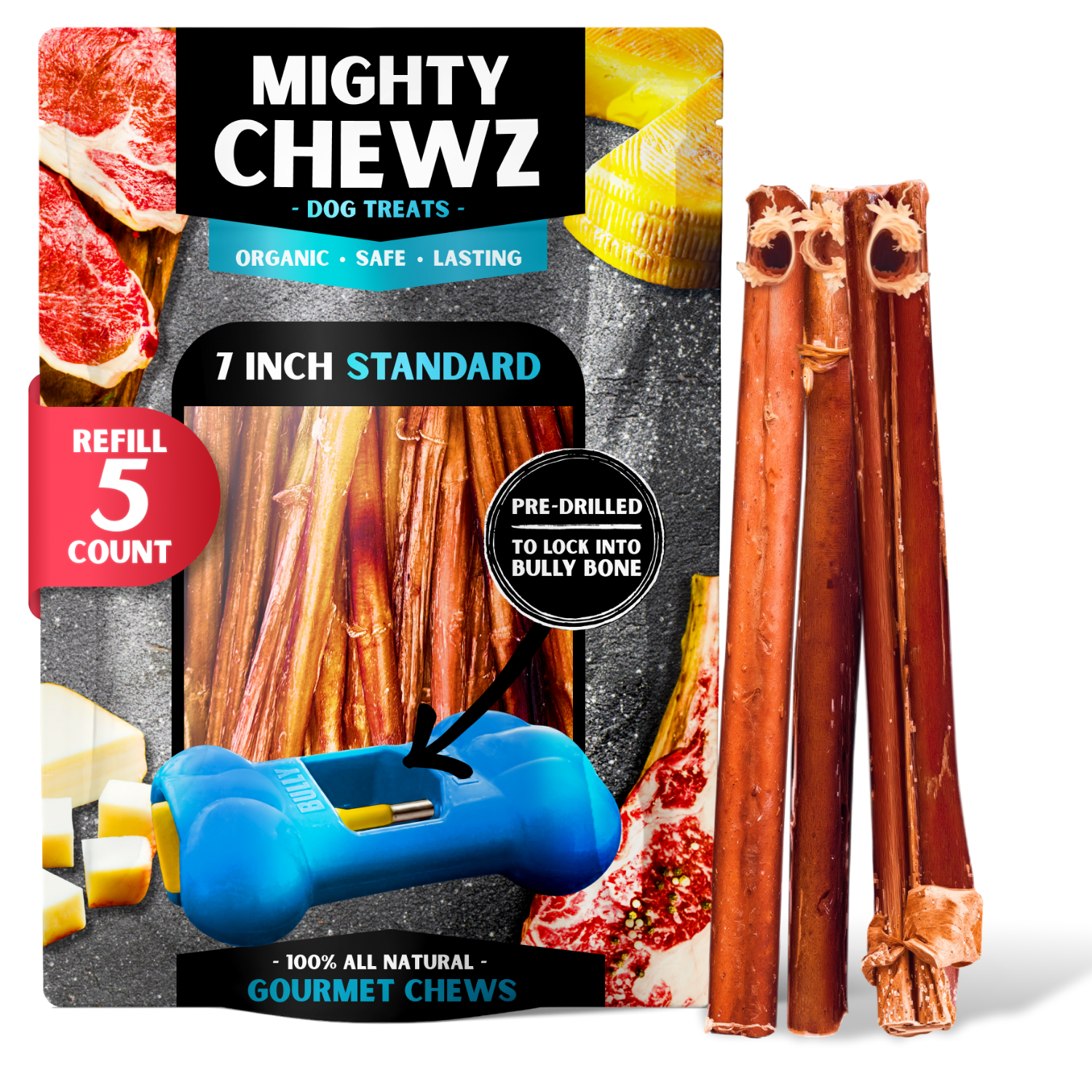 7" Standard Bully Sticks - Refill Pack