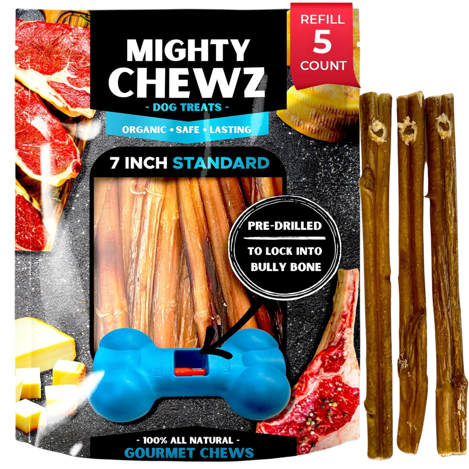 7" Standard Bully Sticks - Refill Pack