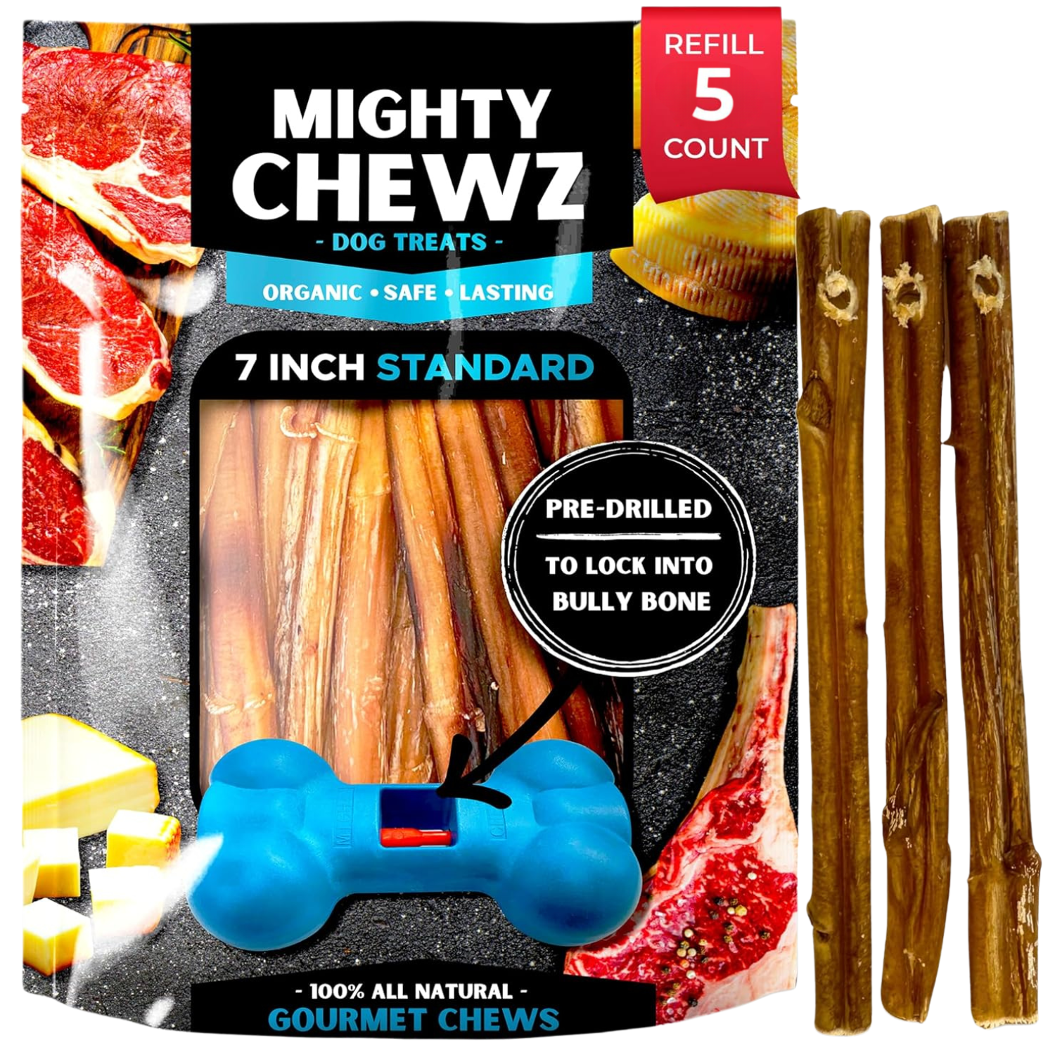 7" Standard Bully Sticks - Refill Pack