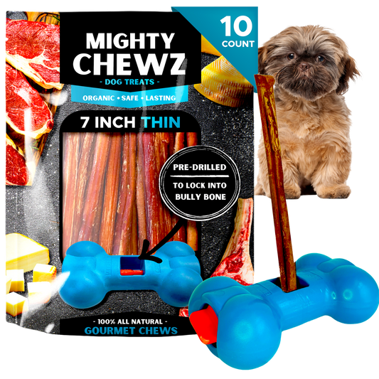 7" Thin Bully Sticks - Bully Bone Included