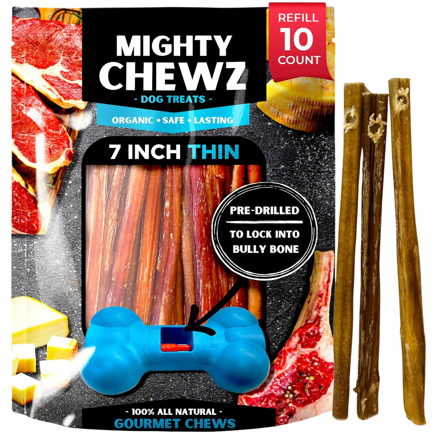 7" Thin Bully Sticks - Refill Pack