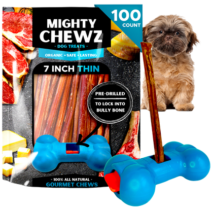 7" Thin Bully Sticks - Bully Bone Included