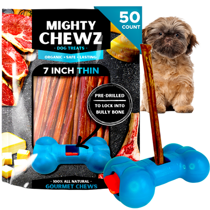 7" Thin Bully Sticks - Bully Bone Included