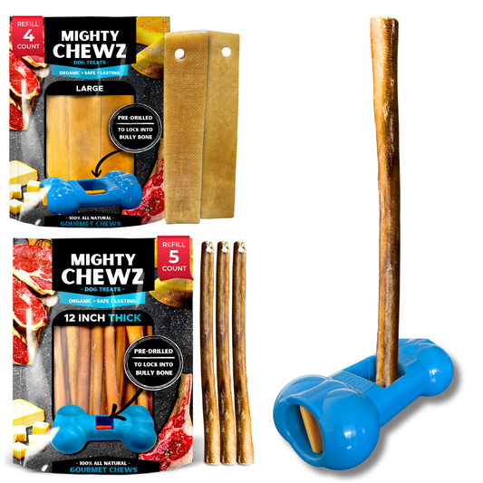 Yak Cheese and Bully Stick Large Combo Pack with Holder