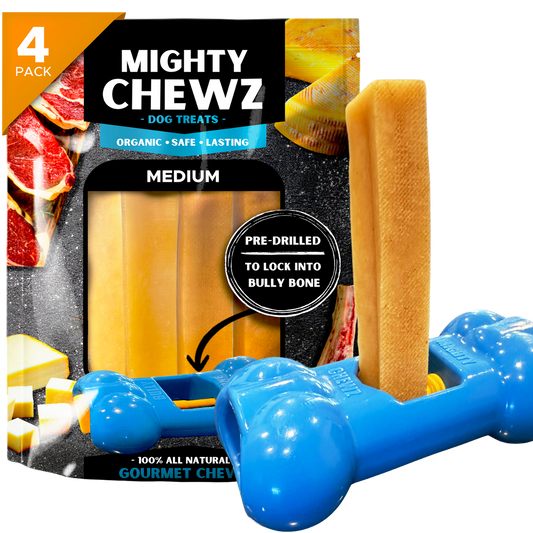 4 Pack Medium Yak Cheese - Bully Bone Pro Included