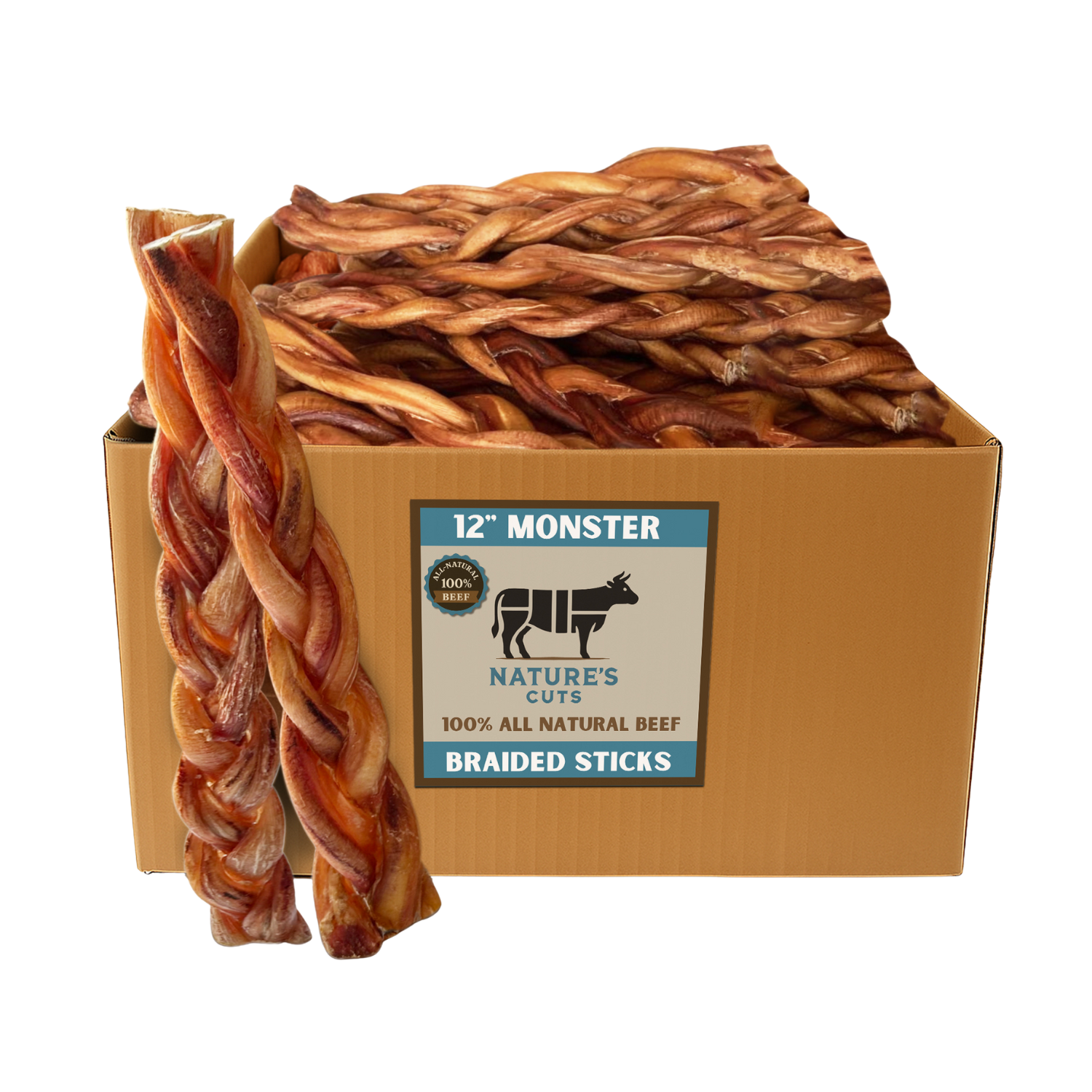 12" MONSTER 40 ct. Braided Bully Sticks