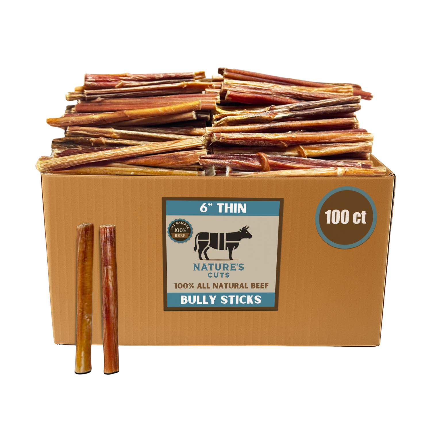 6" Thin Bulk Bully Sticks