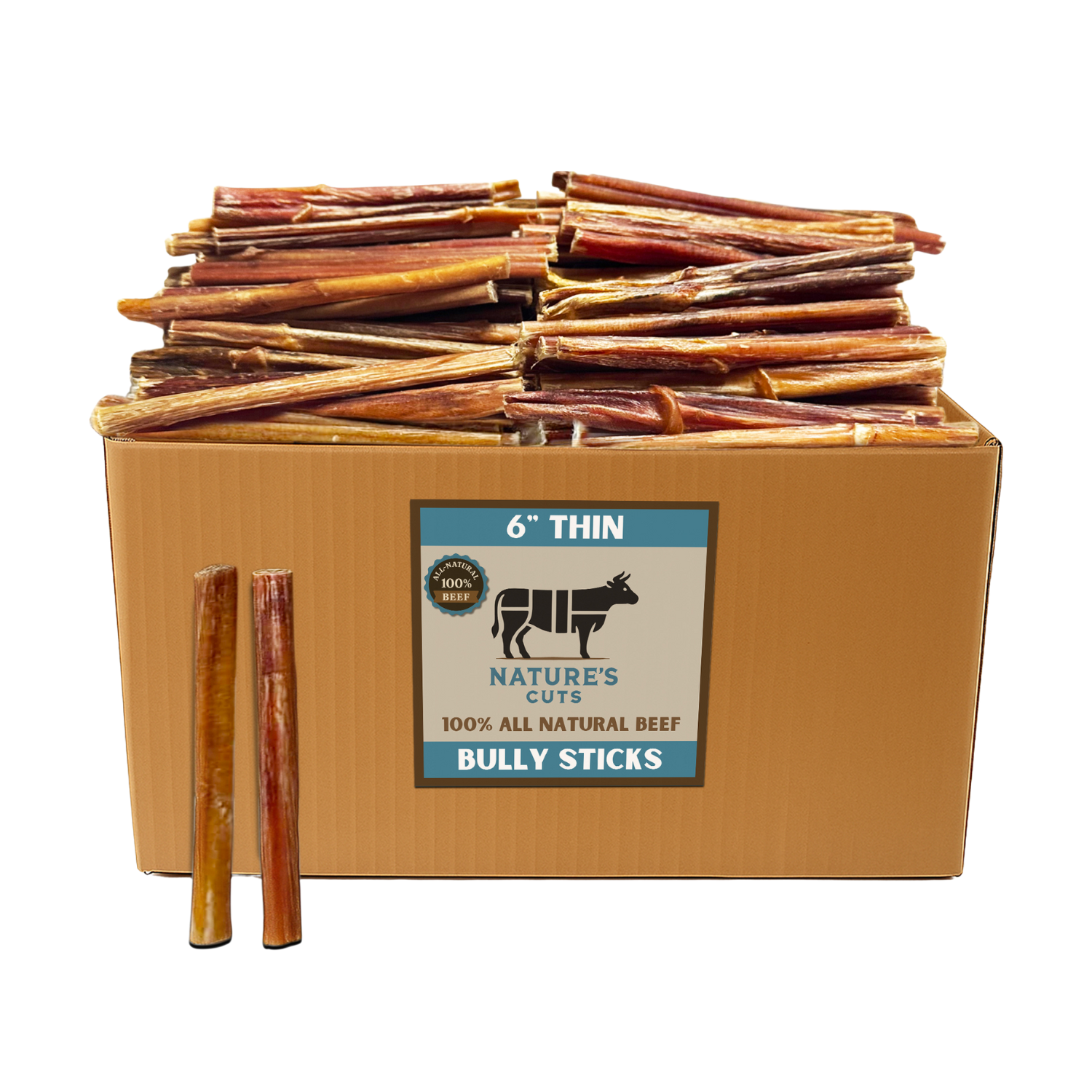 6" Thin Bulk Bully Sticks