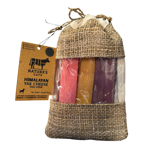 Flavored Large Yak Cheese (3 Pack) in Hand Woven Bag