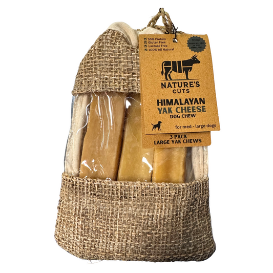 Large Yak Cheese (3 Pack) in Hand Woven Bag