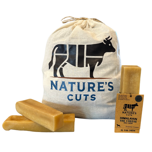 Large Peanut Butter Flavored Yak Cheese (25 Pack) with Individual UPC Tag