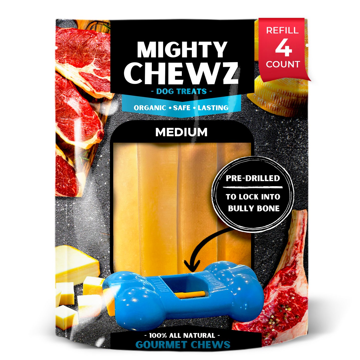 4 Pack Medium Yak Cheese - Refill Pack