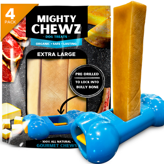 4 Pack XL Yak Cheese - UPGRADED Bully Bone Included